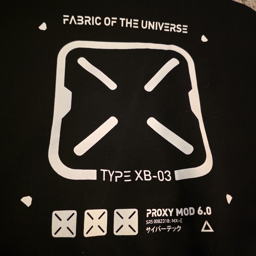 Fabric Of The Universe Womens Crop Hoodie Large - Picture 8 of 11